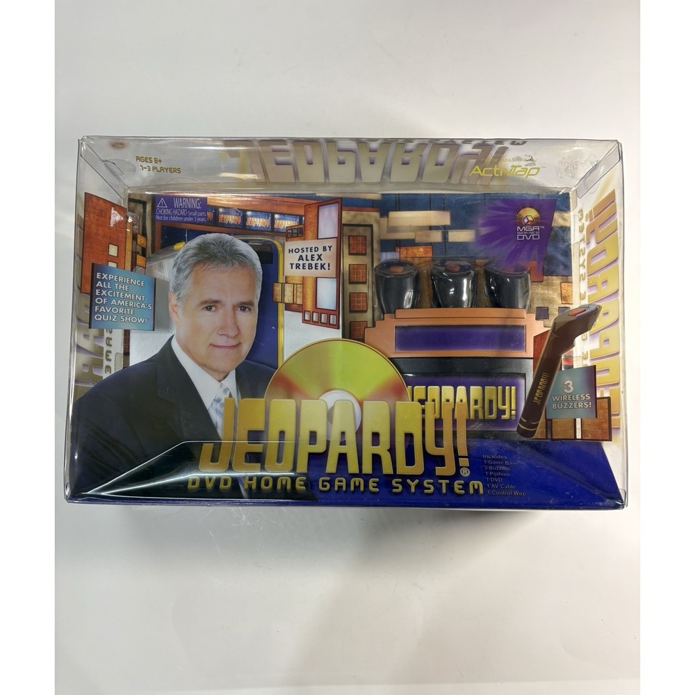 Jeopardy DVD Home System Quiz Game Wireless Buzzers Alex Trebek- 2007 NEW